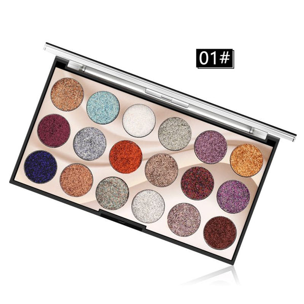 Multifunctional High Quality 18 Colors Glitter Powder Eyeshadow Palette
