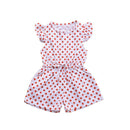 Baby Infant Toddler Girl Dot Print Ruffle Sleeves Romper
