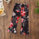 Hot Sale Girl Flower Print Loose Pants