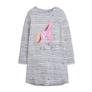 Pretty Girl Fancy Unicorn Pattern Long Sleeves Casual Dress
