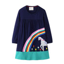 New Arrival Girl Patchwork Rainbow Design Dress