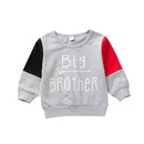 Fashion Boys Cotton Letter Print Color Blocking Tops