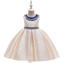 Elegant Girl Rhinestone Design Plain Party Princess Dress