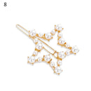 2020 Fashion Hair Clip Women Girls Elegant Design Triangular Star Round Barrette Stick Hairpin Hair Pins Ponytail Head Accessory AExp