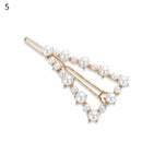 2020 Fashion Hair Clip Women Girls Elegant Design Triangular Star Round Barrette Stick Hairpin Hair Pins Ponytail Head Accessory AExp