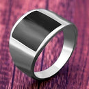 2020 Fashion Simple Style Black Square Ring Classic Ring Wedding Engagement Jewelry AExp