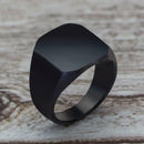 2020 Fashion Simple Style Black Square Ring Classic Ring Wedding Engagement Jewelry AExp