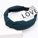 2020 Knot Pearls Headbands For Women Girls Handmade Wide Solid Silk Fabric Twist Hairband Bezel Hair Hoop Hair Accessories AExp