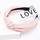 2020 Knot Pearls Headbands For Women Girls Handmade Wide Solid Silk Fabric Twist Hairband Bezel Hair Hoop Hair Accessories AExp