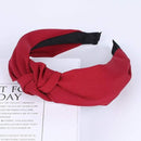 2020 Knot Pearls Headbands For Women Girls Handmade Wide Solid Silk Fabric Twist Hairband Bezel Hair Hoop Hair Accessories AExp