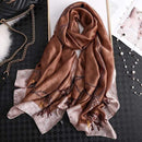 2020 Luxury Brand New Summer Women Silk Scarf Beach Hijab Shawls and Wraps Female Foulard Echarpe Designer Bandana Free shipping AExp