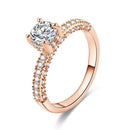 2020 Modern Fashion Women Ring Trend White AAA Crystal Zircon Engagement Design Rings for Women Wedding Jewelry Gift AExp