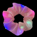 2020 New Arrival Girls LED Luminous Scrunchies Hairband Ponytail Holder Headwear Elastic Hair Bands Solid Color Hair Accessories AExp