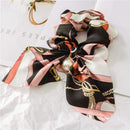 2020 New Chiffon Bowknot Silk Hair Scrunchies Women Pearl Ponytail Holder Hair Tie Hair Rope Rubber Bands Hair Accessories JadeMoghul Inc.