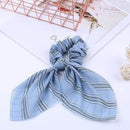 2020 New Chiffon Bowknot Silk Hair Scrunchies Women Pearl Ponytail Holder Hair Tie Hair Rope Rubber Bands Hair Accessories JadeMoghul Inc.