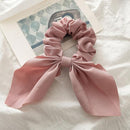 2020 New Chiffon Bowknot Silk Hair Scrunchies Women Pearl Ponytail Holder Hair Tie Hair Rope Rubber Bands Hair Accessories JadeMoghul Inc.