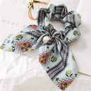 2020 New Chiffon Bowknot Silk Hair Scrunchies Women Pearl Ponytail Holder Hair Tie Hair Rope Rubber Bands Hair Accessories JadeMoghul Inc.