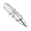 2020 NEW Cool Boys Punk Gothic Rock Scroll Joint Armor Knuckle Metal Full Finger Ring Gold Cospaly DIY Ring Halloween decoration AExp