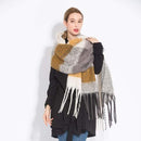 2020 NEW fashion cashmere women plaid scarf winter warm shawl and wrap bandana pashmina long tassel female foulard thick blanket JadeMoghul Inc.