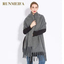 2020 NEW fashion cashmere women plaid scarf winter warm shawl and wrap bandana pashmina long tassel female foulard thick blanket JadeMoghul Inc.