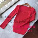 2020 new spring and summer fashion women clothes cashmere sqaure collar full sleeves elastic high waist sexy pullover WK080 JadeMoghul Inc.