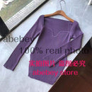 2020 new spring and summer fashion women clothes cashmere sqaure collar full sleeves elastic high waist sexy pullover WK080 JadeMoghul Inc.