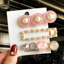 2020 New Women Girls Pearl Crystal Hairpins Side Clip Hair Jewelry Trendy Geometric Headwear Fashion Hair Accessories Barrettes AExp