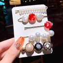2020 New Women Girls Pearl Crystal Hairpins Side Clip Hair Jewelry Trendy Geometric Headwear Fashion Hair Accessories Barrettes AExp