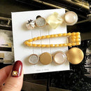 2020 New Women Girls Pearl Crystal Hairpins Side Clip Hair Jewelry Trendy Geometric Headwear Fashion Hair Accessories Barrettes AExp