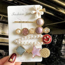 2020 New Women Girls Pearl Crystal Hairpins Side Clip Hair Jewelry Trendy Geometric Headwear Fashion Hair Accessories Barrettes AExp