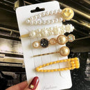 2020 New Women Girls Pearl Crystal Hairpins Side Clip Hair Jewelry Trendy Geometric Headwear Fashion Hair Accessories Barrettes AExp