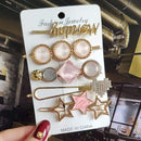 2020 New Women Girls Pearl Crystal Hairpins Side Clip Hair Jewelry Trendy Geometric Headwear Fashion Hair Accessories Barrettes AExp
