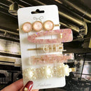 2020 New Women Girls Pearl Crystal Hairpins Side Clip Hair Jewelry Trendy Geometric Headwear Fashion Hair Accessories Barrettes AExp