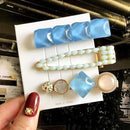 2020 New Women Girls Pearl Crystal Hairpins Side Clip Hair Jewelry Trendy Geometric Headwear Fashion Hair Accessories Barrettes AExp
