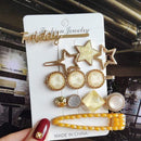 2020 New Women Girls Pearl Crystal Hairpins Side Clip Hair Jewelry Trendy Geometric Headwear Fashion Hair Accessories Barrettes AExp
