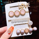 2020 New Women Girls Pearl Crystal Hairpins Side Clip Hair Jewelry Trendy Geometric Headwear Fashion Hair Accessories Barrettes AExp