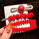 2020 New Women Girls Pearl Crystal Hairpins Side Clip Hair Jewelry Trendy Geometric Headwear Fashion Hair Accessories Barrettes AExp