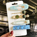 2020 New Women Girls Pearl Crystal Hairpins Side Clip Hair Jewelry Trendy Geometric Headwear Fashion Hair Accessories Barrettes AExp