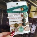 2020 New Women Girls Pearl Crystal Hairpins Side Clip Hair Jewelry Trendy Geometric Headwear Fashion Hair Accessories Barrettes AExp