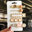 2020 New Women Girls Pearl Crystal Hairpins Side Clip Hair Jewelry Trendy Geometric Headwear Fashion Hair Accessories Barrettes AExp