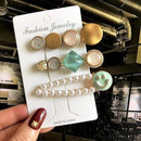 2020 New Women Girls Pearl Crystal Hairpins Side Clip Hair Jewelry Trendy Geometric Headwear Fashion Hair Accessories Barrettes AExp
