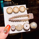 2020 New Women Girls Pearl Crystal Hairpins Side Clip Hair Jewelry Trendy Geometric Headwear Fashion Hair Accessories Barrettes AExp