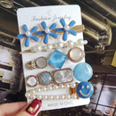 2020 New Women Girls Pearl Crystal Hairpins Side Clip Hair Jewelry Trendy Geometric Headwear Fashion Hair Accessories Barrettes AExp