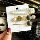 2020 New Women Girls Pearl Crystal Hairpins Side Clip Hair Jewelry Trendy Geometric Headwear Fashion Hair Accessories Barrettes JadeMoghul Inc.