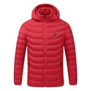 2020 NWE Men Winter Warm USB Heating Jackets Smart Thermostat Pure Color Hooded Heated Clothing Waterproof Warm Jackets JadeMoghul Inc.
