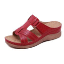 2020 Summer Women Premium Orthopedic Open Toe Sandals Vintage Anti-slip Breathable Leather Casual Female Platform Retro Shoes AExp