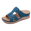 2020 Summer Women Premium Orthopedic Open Toe Sandals Vintage Anti-slip Breathable Leather Casual Female Platform Retro Shoes AExp