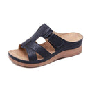 2020 Summer Women Premium Orthopedic Open Toe Sandals Vintage Anti-slip Breathable Leather Casual Female Platform Retro Shoes AExp
