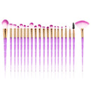 20pcs Diamond Makeup Brush Set Eye Brush Beauty Tools Fan Powder Eyeshadow Contour Beauty Cosmetic Colorful For Make Up Tool AExp