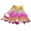20Pcs Diamond Makeup Brushes Set Powder Foundation Blush Blending Eye shadow Lip Cosmetic Beauty Make Up Brush Pincel Maquiagem AExp